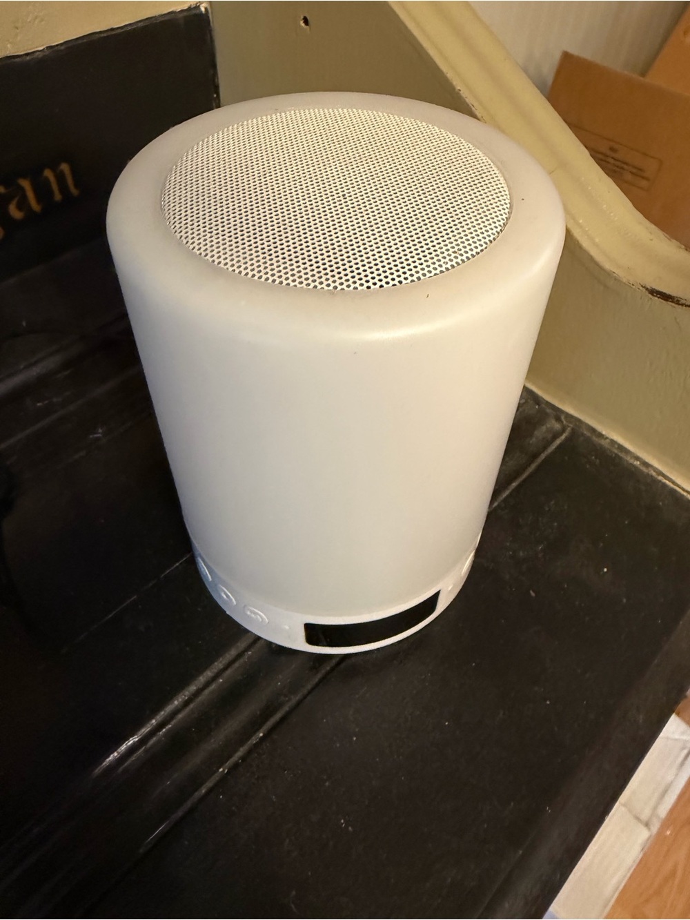 Amazon White Portable Bluetooth Speaker with Top Grill